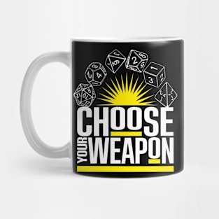 D&D Dice Choose Your Weapon Mug